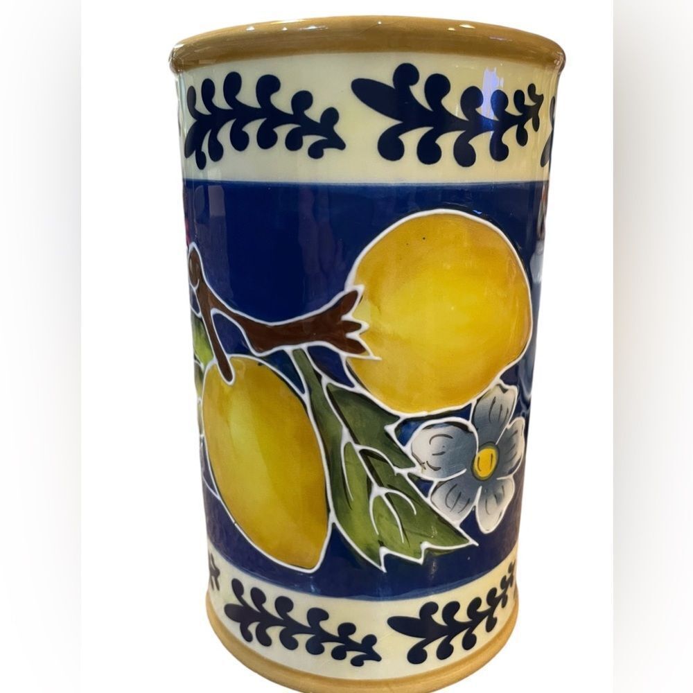 BLUE‎ SKY CERAMIC LEMON LARGE CANISTER